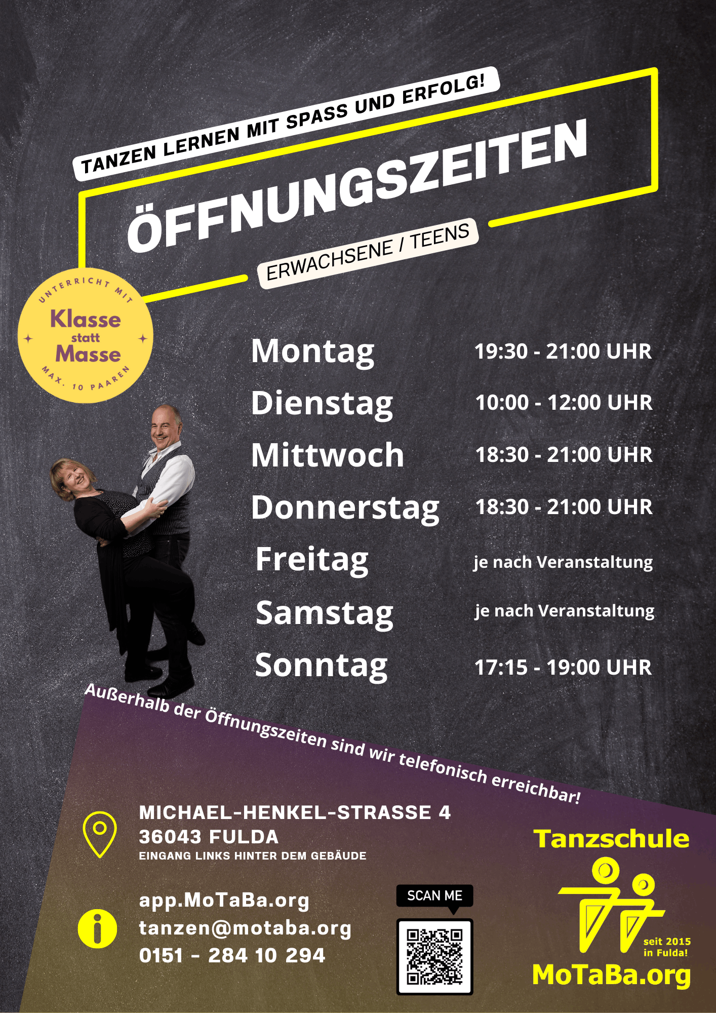 Tanzkursübersicht Mai - Juni 2023